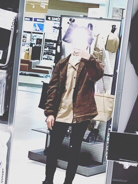 「GU（ジーユー）の（GU）スキニーフィットジーンズ（MEN ⁄ ジーンズ）」を使った、shocorammさん（メンズ・169cm）の春コーディネート