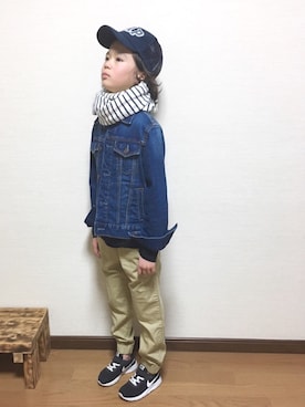 「ジョカーパンツ」｜「アイテム（ジャケット/アウター）」を使った、nati+genさん（キッズ・128cm）の冬コーディネート