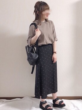 「Daniel Wellington（ダニエルウェリントン）の【Daniel Wellington】レザーバンド３６ＭＭ（アナログ腕時計）」を使った、ERIKAさん（レディース・153cm）の夏コーディネート