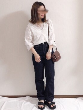 「Daniel Wellington（ダニエルウェリントン）の販売終了クラシックペティット アッシュフィールド32mm（アナログ腕時計）」を使った、ERIKAさん（レディース・152cm）の夏コーディネート