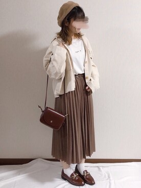 「ラテコーデ」｜「アイテム（ジャケット/アウター）」を使った、ERIKAさん（レディース・152cm）の秋コーディネート