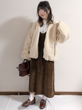 「SpRay（スプレイ）のアイテム（ブルゾン）」を使った、ERIKAさん（レディース・152cm）の冬コーディネート
