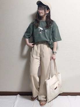 「mel（メル）のアイテム（トップス）」を使った、ERIKAさん（レディース・152cm）の春コーディネート