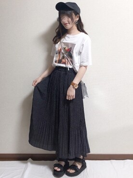 「mel（メル）のアイテム（トップス）」を使った、ERIKAさん（レディース・152cm）の春コーディネート