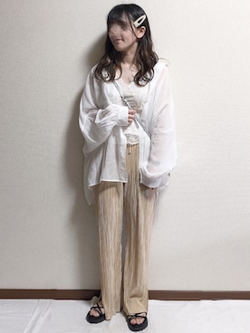 「mel（メル）のアイテム（パンツ）」を使った、ERIKAさん（レディース・152cm）の春コーディネート