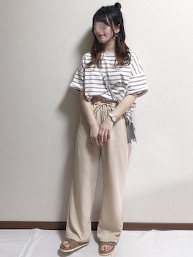 「NUWL（ヌール）のアイテム」を使った、ERIKAさん（レディース・152cm）の夏コーディネート