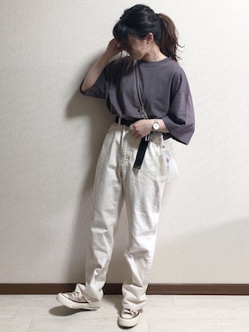 「Daniel Wellington（ダニエルウェリントン）の販売終了クラシックペティット アッシュフィールド32mm（アナログ腕時計）」を使った、ERIKAさん（レディース・152cm）の夏コーディネート