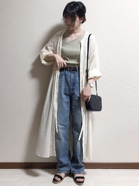 「アイテム（シャツワンピース）」を使った、ERIKAさん（レディース・152cm・20代）の夏コーディネート