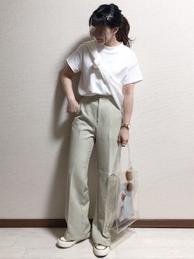 「mel（メル）のアイテム（バッグ）」を使った、ERIKAさん（レディース・152cm）の夏コーディネート