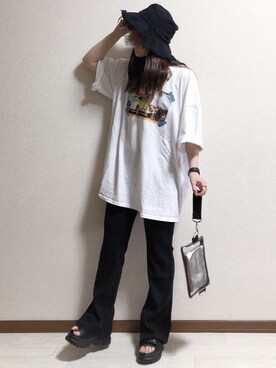 「mel（メル）のアイテム（バッグ）」を使った、ERIKAさん（レディース・152cm）の夏コーディネート