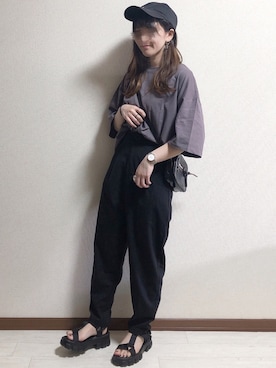 「Daniel Wellington（ダニエルウェリントン）の販売終了クラシックペティット アッシュフィールド32mm（アナログ腕時計）」を使った、ERIKAさん（レディース・152cm）の夏コーディネート