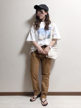 「mel（メル）のアイテム（バッグ）」を使った、ERIKAさん（レディース・152cm）の夏コーディネート