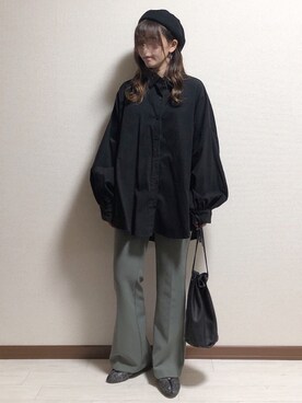 「mel（メル）のアイテム（トップス）」を使った、ERIKAさん（レディース・152cm）の秋コーディネート