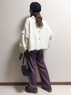 「mel（メル）のアイテム（バッグ）」を使った、ERIKAさん（レディース・152cm）の秋コーディネート