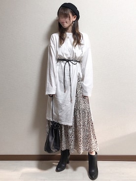 「mel（メル）のアイテム（トップス）」を使った、ERIKAさん（レディース・152cm）の秋コーディネート