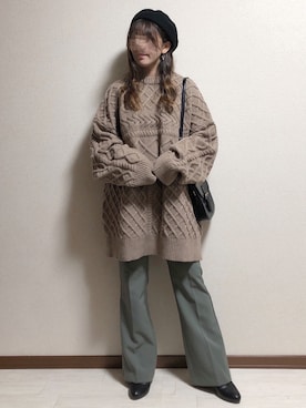 「mel（メル）のアイテム（バッグ）」を使った、ERIKAさん（レディース・152cm）の秋コーディネート