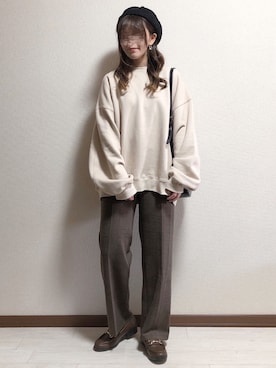 「mel（メル）のアイテム（トップス）」を使った、ERIKAさん（レディース・152cm）の秋コーディネート