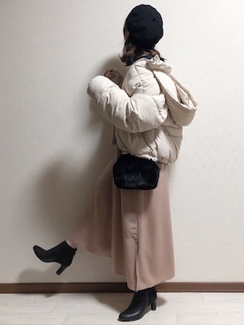 「mel（メル）のアイテム（バッグ）」を使った、ERIKAさん（レディース・152cm）の冬コーディネート