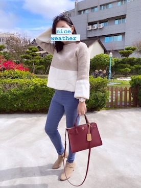 「JINS（ジンズ）のアイテム（アクセサリー）」を使った、Anni 🇹🇼さん（レディース・158cm）の冬コーディネート