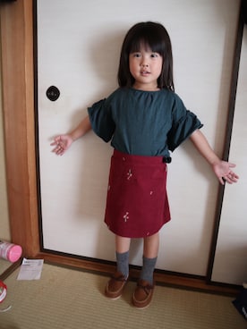 「マイホーム」｜とわさん（キッズ・110cm）の秋コーディネート