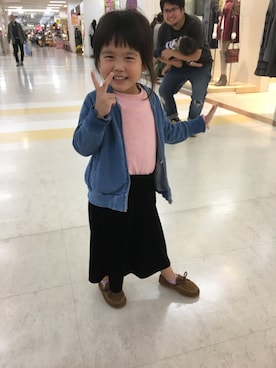 「お買い物」｜「アイテム（ブルゾン）」を使った、とわさん（キッズ・110cm）の秋コーディネート