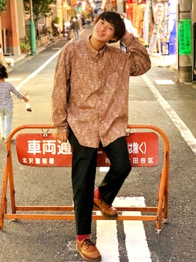 上野一稀さん（メンズ・173cm）の秋コーディネート