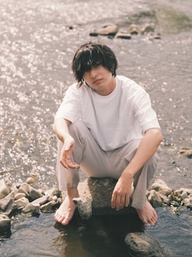 「Adoon plain（アドーンプレーン）のアイテム（パンツ）」を使った、上野一稀さん（メンズ・173cm・20代）の秋コーディネート