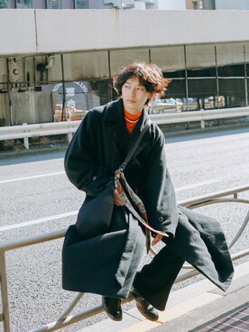 「VICTIM（ヴィクティム）のアイテム（ジャケット/アウター）」を使った、上野一稀さん（メンズ・173cm）の冬コーディネート