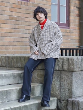 上野一稀さん（メンズ・173cm）の冬コーディネート