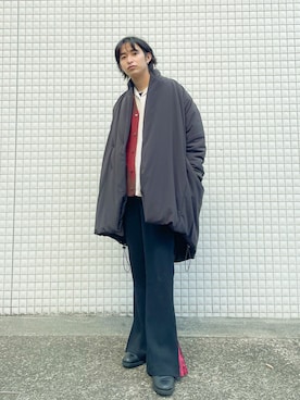 「BASISBROEK（バシスブルック）のアイテム（ジャケット/アウター）」を使った、上野一稀さん（メンズ・173cm）の冬コーディネート
