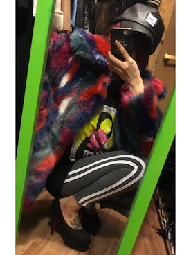 「VISION（ヴィジョン）のアイテム（帽子）」を使った、うにさんさん（レディース・158cm）の秋コーディネート