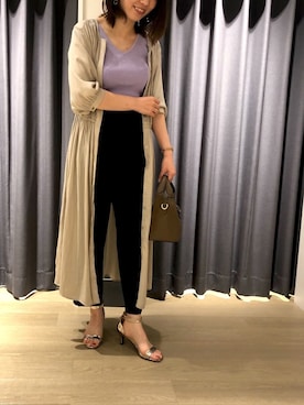 「YECCA VECCA（イェッカヴェッカ）の4wayバックルデザインミニバック＊（トートバッグ）」を使った、marinaさん（レディース・156cm）の夏コーディネート