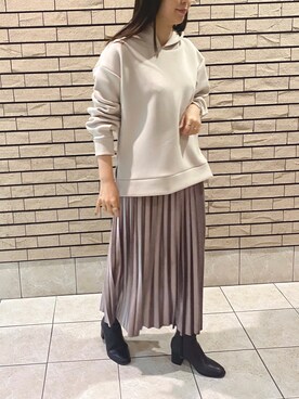 「YECCA VECCA（イェッカヴェッカ）のアイテム（パーカー）」を使った、marinaさん（レディース・156cm）の冬コーディネート
