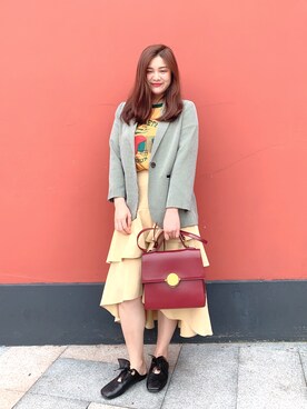 「AGEのアイテム」を使った、christing，jjさん（レディース・160cm）の春コーディネート