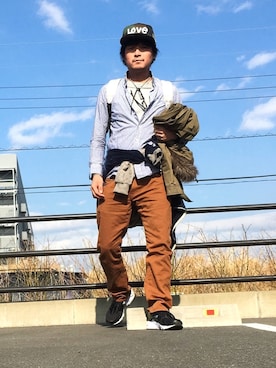 *shu*さん（メンズ・171cm）の冬コーディネート