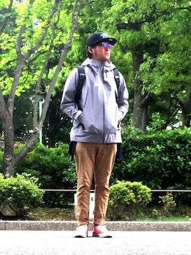 「アイテム（メッセンジャーバッグ、ブルー系）」を使った、*shu*さん（メンズ・171cm）の春コーディネート