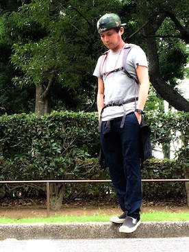 「High Sierra（ハイシエラ）のアイテム」を使った、*shu*さん（メンズ・171cm）の夏コーディネート