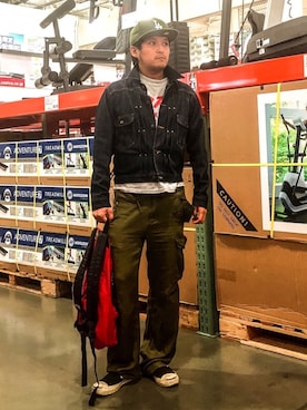 「アイテム（財布）」を使った、*shu*さん（メンズ・171cm）の秋コーディネート