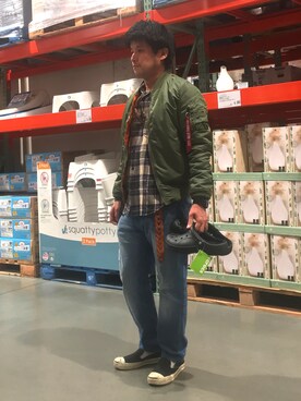 「アイテム（財布）」を使った、*shu*さん（メンズ・171cm）の秋コーディネート