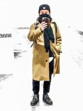 「COACH」｜「アイテム（その他アウター）」を使った、*shu*さん（メンズ・171cm）の冬コーディネート