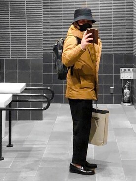 「アイテム（ブルゾン、ブラウン系）」を使った、*shu*さん（メンズ・171cm）の春コーディネート