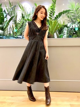 「アイテム（ブーティ）」を使った、JILL by JILL STUART STAFFさん（レディース・155cm）の秋コーディネート