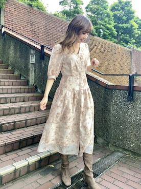 「JILL by JILL STUART（ジルバイジルスチュアート）のアイテム（ブーツ）」を使った、JILL by JILL STUART STAFFさん（レディース・166cm）の秋コーディネート