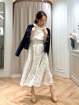 「JILL by Jillstuart」｜「アイテム（ブルゾン）」を使った、JILL by JILL STUART STAFFさん（レディース・148cm）の冬コーディネート