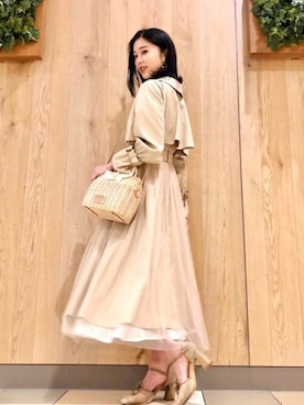「JILL by Jillstuart」｜「アイテム（トレンチコート）」を使った、JILL by JILL STUART STAFFさん（レディース・162cm）の冬コーディネート