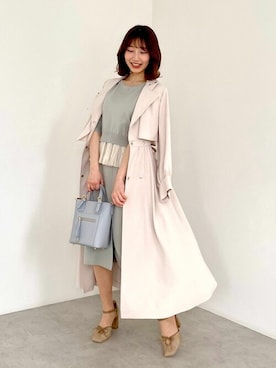 「アイテム（トレンチコート）」を使った、JILL by JILL STUART STAFFさん（レディース・156cm）の春コーディネート