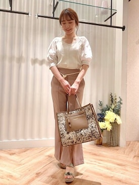 「アイテム（サンダル、グリーン系）」を使った、JILL by JILL STUART STAFFさん（レディース・157cm）の春コーディネート