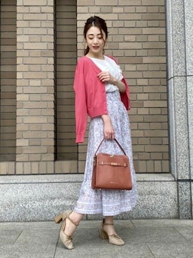 「JILL by JILL STUART（ジルバイジルスチュアート）のアイテム（カーディガン/ボレロ）」を使った、JILL by JILL STUART STAFFさん（レディース・152cm）の夏コーディネート