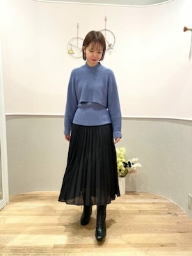 「JILL by JILL STUART（ジルバイジルスチュアート）のアイテム（ブーツ）」を使った、JILL by JILL STUART STAFFさん（レディース・157cm）の秋コーディネート