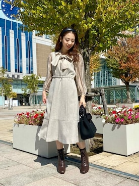 Jill By Jillstuart ジルバイジルスチュアート の カラートップワンピース ワンピース Wear Jill By Jillstuart ジルバイジルスチュアート の カラートップワンピース ワンピース Wear